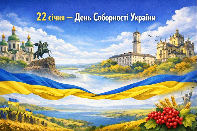 22 січня — День Соборності України